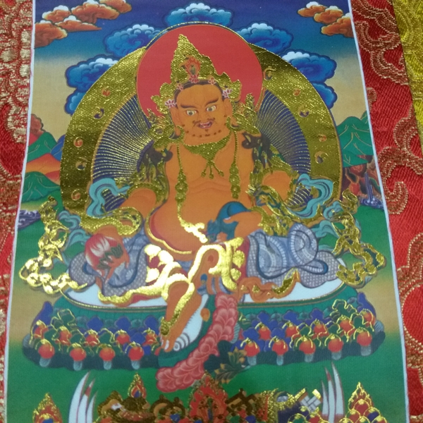 Tranh Thangka Hoàng Thần Tài Dzambala